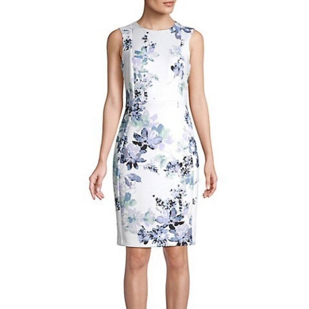 Calvin Klein Spring Floral Sheath Dress
